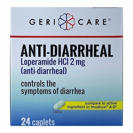 Geri-Care Anti-Diarrheal 2 mg Strength Caplet 24 per Box, 24PK 381-24B-GCP
